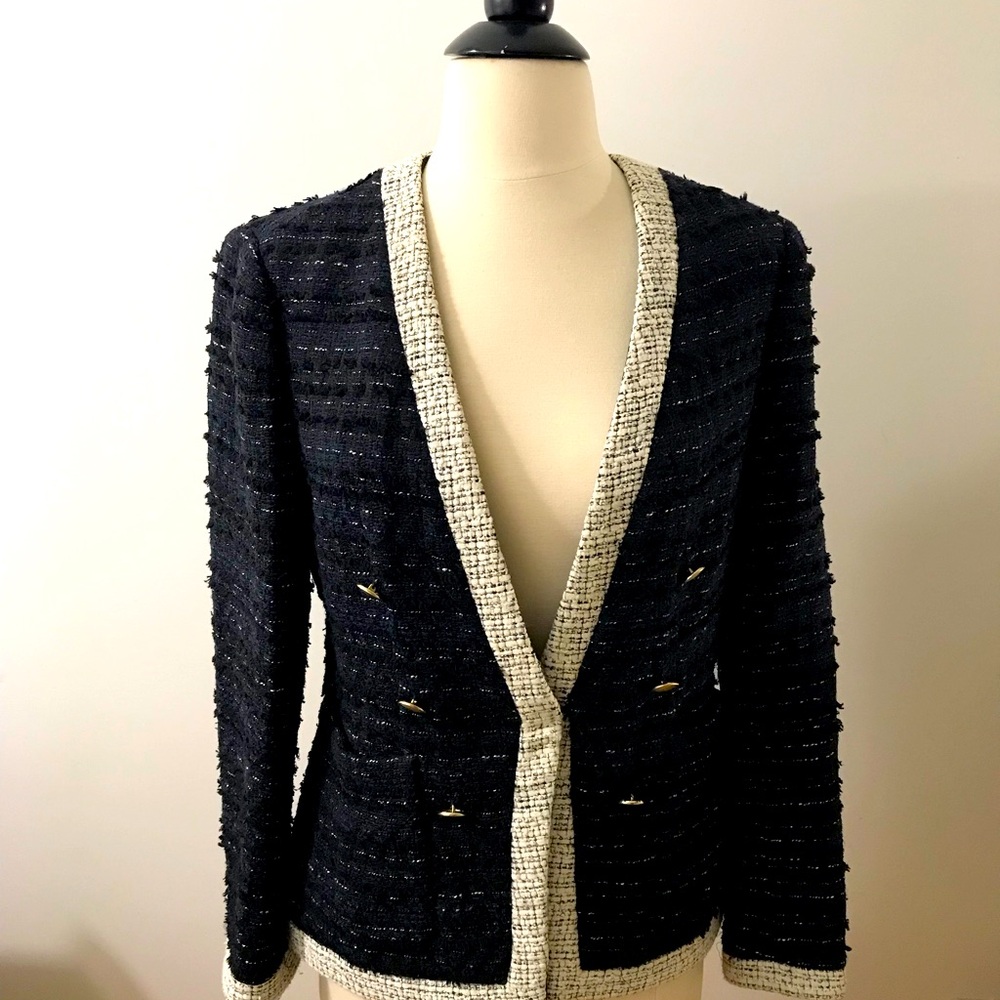 Rebecca Taylor Double Breasted Tweed Jacket
